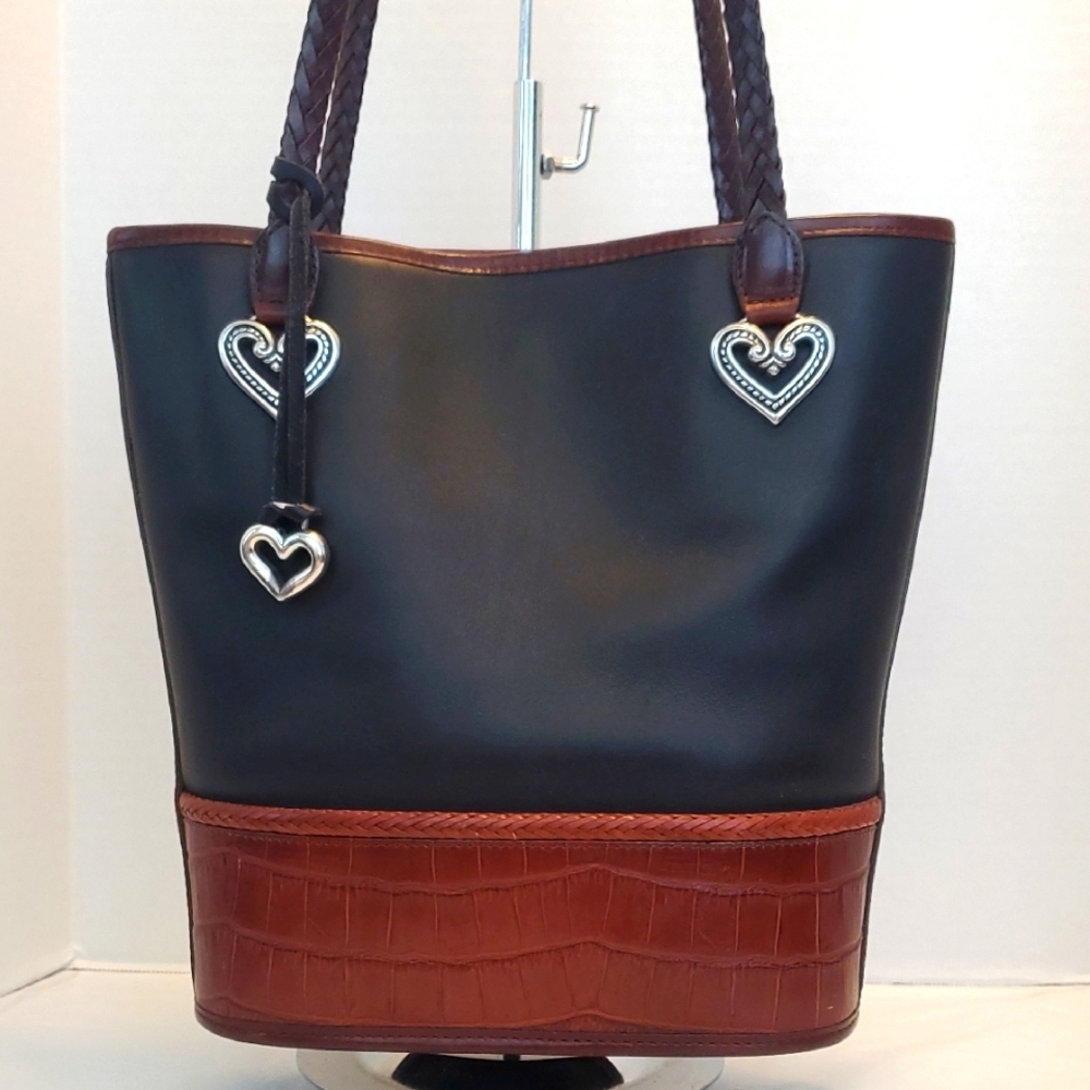 Brighton Black and Brown Tote Bag